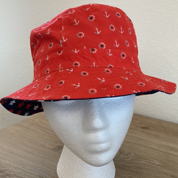 San Diego Hat Company Nautical Reversible Hat Size 5-7 Years Kid - Picture 2 of 2